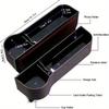 Universal Car Seat Gap Organizer Storage Box - Crevice Pocket for Card Phone Key Holder - Vehicle Seat Gap Filler