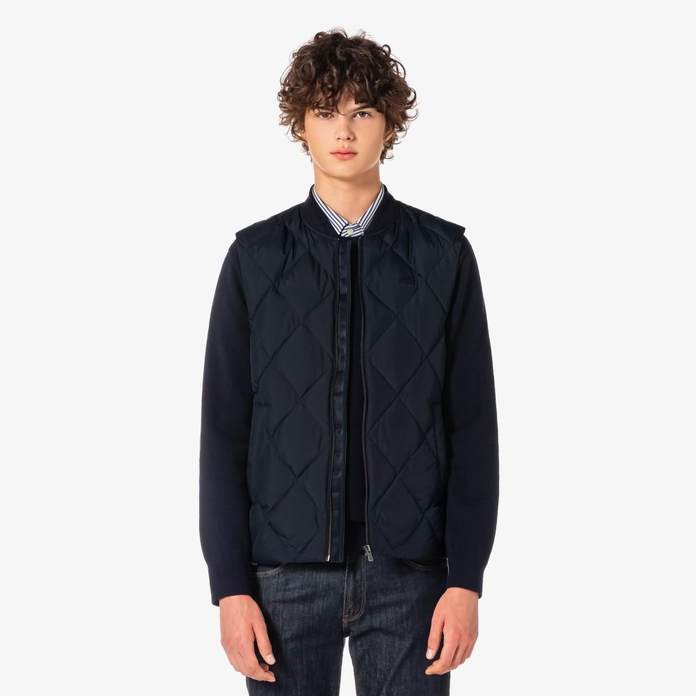 Lacoste Мужской стеганый пуховый жилет с ромбовидной прострочкой BH282E-55NHDE