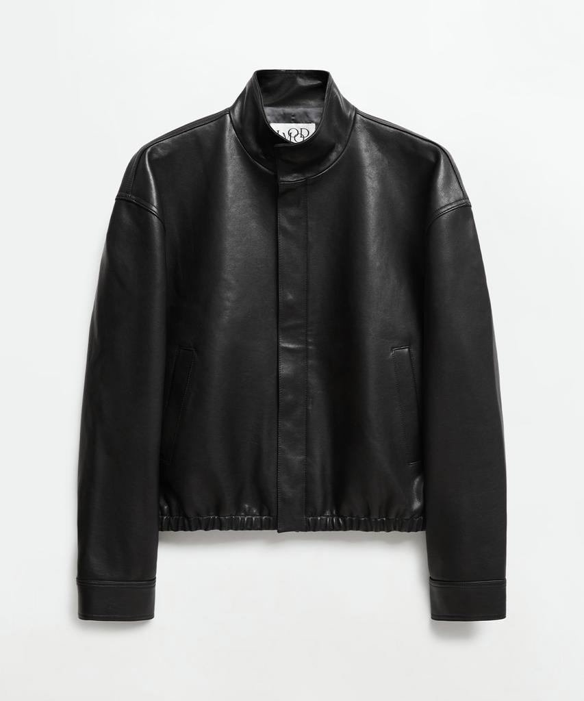 Lmood Monarch Leather Blouson Jacket Black