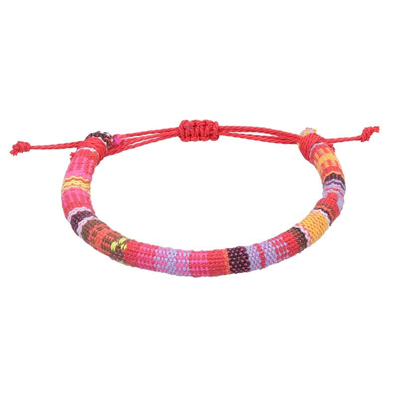Богемный браслет из ниток в стиле ретро, ручная работа, бохо, разноцветный шнур, плетеный, хиппи, браслеты дружбы для женщин