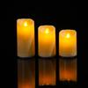 1/3 Pieces Flameless USB Moving Wick Candles With Remote,Rechargeable Plastic Wedding Dancing Flame Decorative Candles