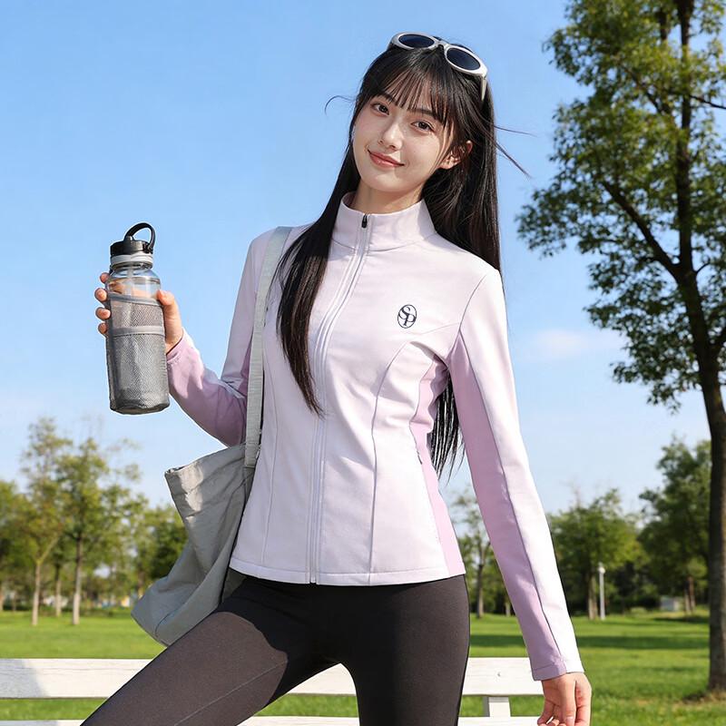 Женская минималистичная спортивная куртка SPAO с воротником-стойкой
