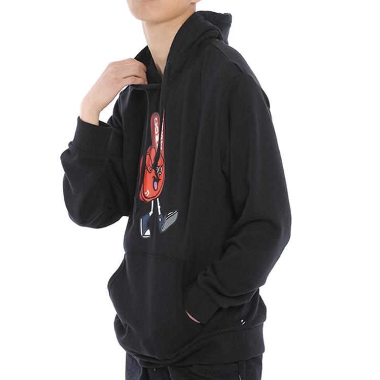 Converse Sweatshirts Men's Black Hooded Moderate Regular 10019083-A01