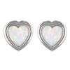[R7174] - Silver Earrings 'Goddess Opal' Silver White (rhodium) - 6x6mm