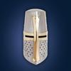 Medieval Crusader Knight Helmet  Steel  Brass Armor for LARP, Cosplay or Display Collectible Viking Helmet Gift for Medieval Collectors