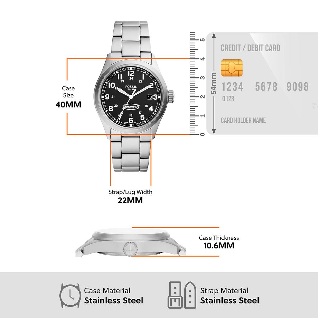 Wristwatch DEFENDER FS5973 Silver [Fossil] Men's