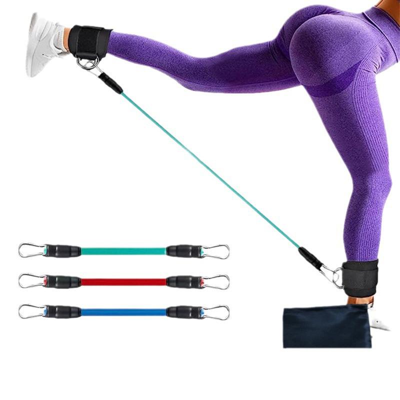 Tpe Resistance Bands Ankle Straps Fitness Set D-Ring Support Ankle Cuffs Yoga Gym Equipment Guard Leg Strength Safety Extensions