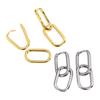 1 пара женских сережек в форме скрепки, полированные, из полированного сплава, геометрические, мягкие, для клуба, вечеринки, поездок на работу, висячие серьги, украшения для ушей
