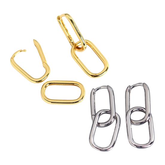 1 пара женских сережек в форме скрепки, полированные, из полированного сплава, геометрические, мягкие, для клуба, вечеринки, поездок на работу, висячие серьги, украшения для ушей