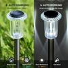 Solar Lights Outdoor Pathway Lights LED Waterproof Acrylic Lamp Head Stainless Steel Stake for Yard Garden Landscape Path Walkway Driveway Patio Lawn