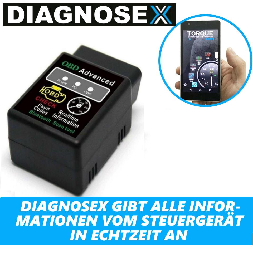 DIAGNOSEX OBD2 Diagnostic Device Bluetooth Autoscan Vehicle Car Android Mobile PC
