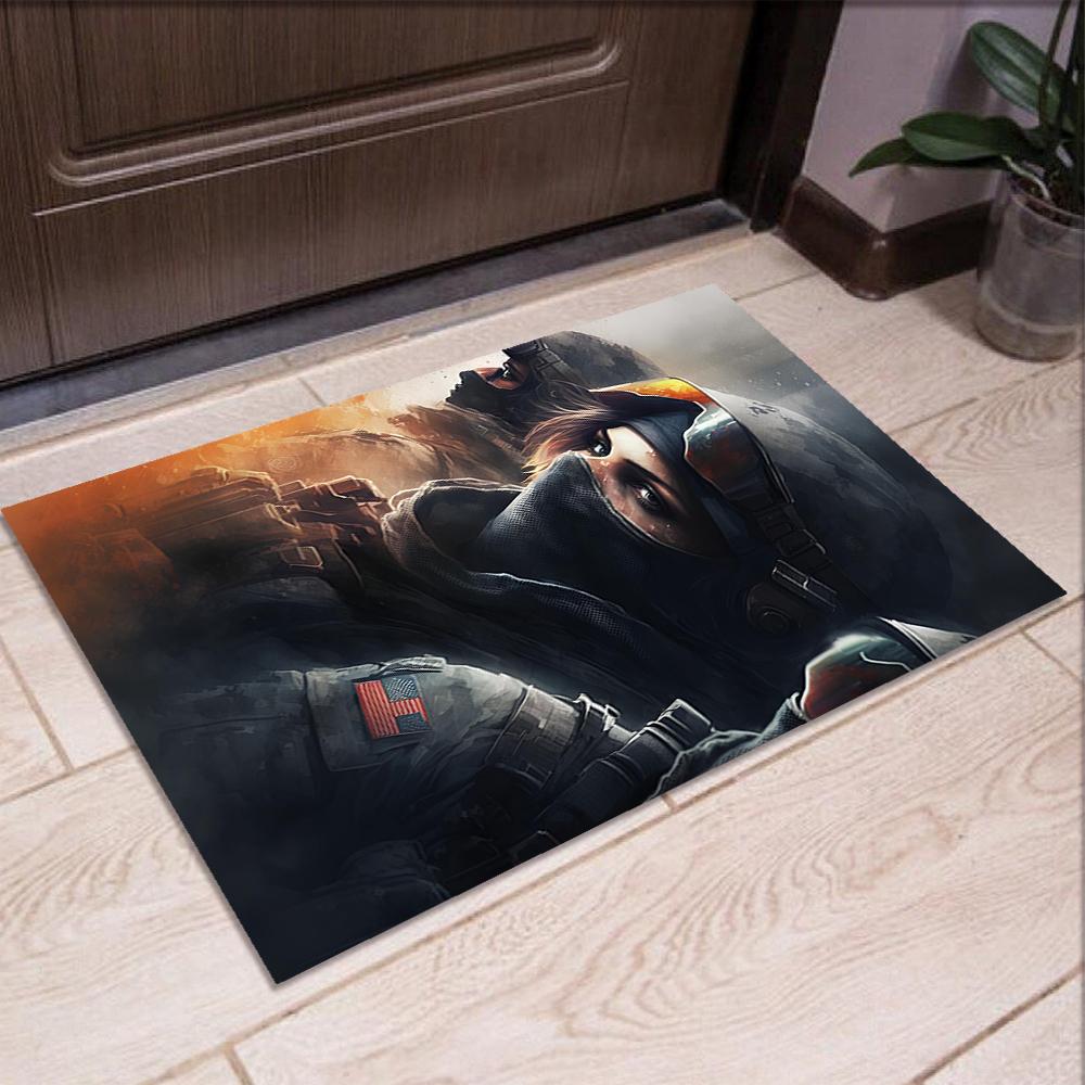 Rainbow Six Siege Printed Carpet, Rug for Office Chair Living Room Bedroom Kitchen Room Decor Gifts.