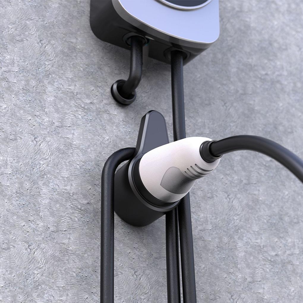 Док-станция для зарядного устройства электромобиля Тип 2, кабель для зарядки, дополнительная защита, портативный настенный органайзер для зарядного кабеля