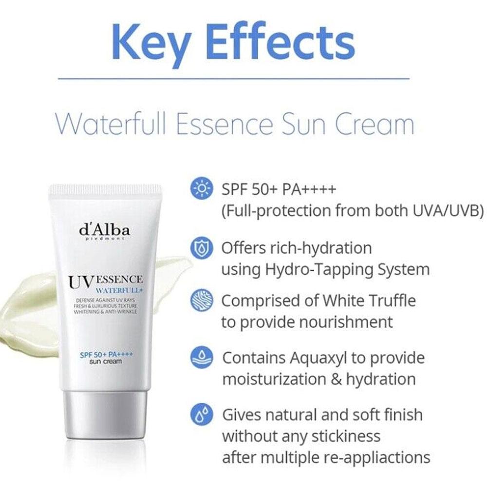 d'Alba Солнцезащитный крем Waterful Essence 50 мл (SPF50 +)