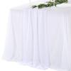 Hot,Chiffon Table Runners With 2 White Ribbons Bridal Party Romantic Wedding Reception Decorations (