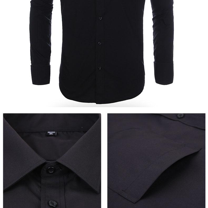 Men's Large Business Classic Stripe Comfortable Long Sleeve Shirt