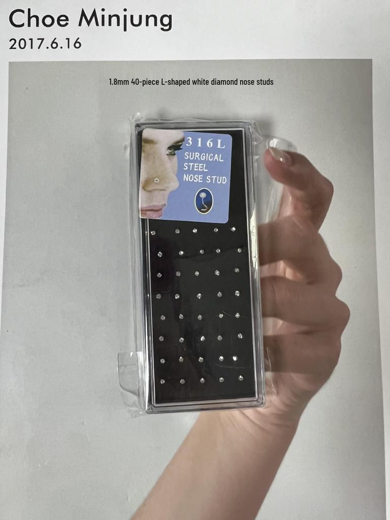 60 шт. 1,8 мм Стальные стразы Пирсинг для носа и хряща уха