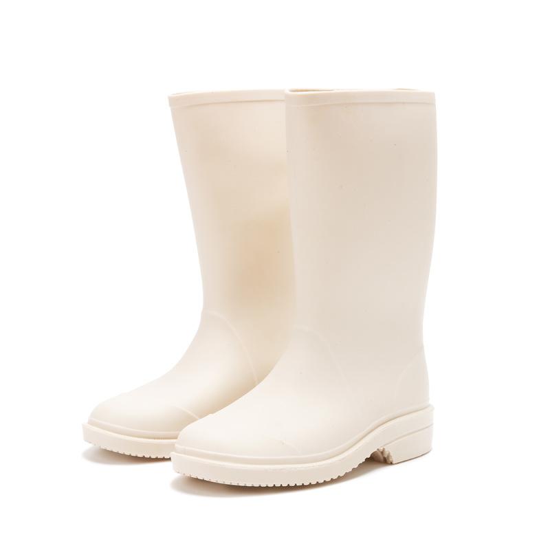 Модные женские новые дождевые ботинки с подошвой, водонепроницаемые и износостойкие, с ПВХ, противоскользящие, в виде носков и резиновые ботинки