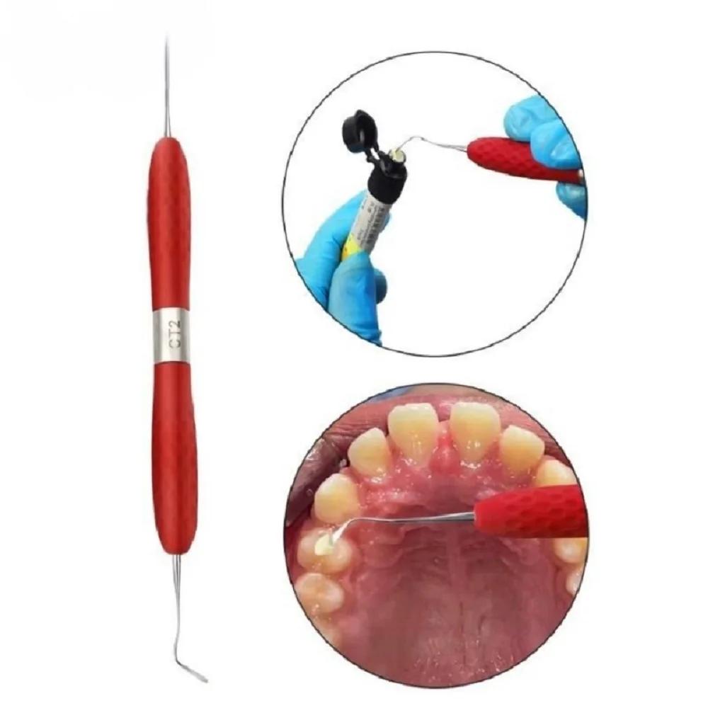 7 шт./набор Стоматологический набор для пломбирования смолой Пластиковый Дресер с силиконовой ручкой Набор для эстетической реставрации Инструмент шпатель для смолы