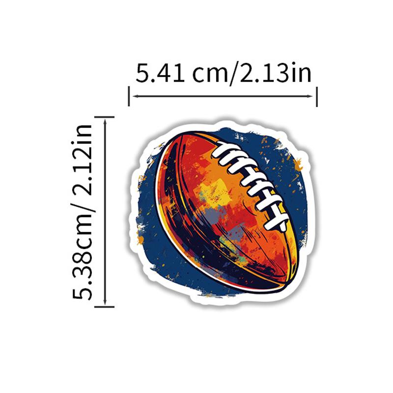 50PCS Rugby Stickers American Football Stickers Waterproof Vinyl Decal Decorative for Water Bottles Luggage Motorcycle Snowboard