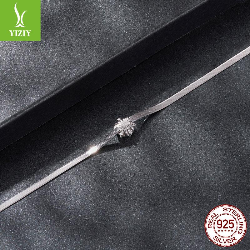 50 Points Moissanite Romantic Flower Bud Bracelet, Light Luxury And High-End S925 Sterling Silver Bracelet Jewelry.
