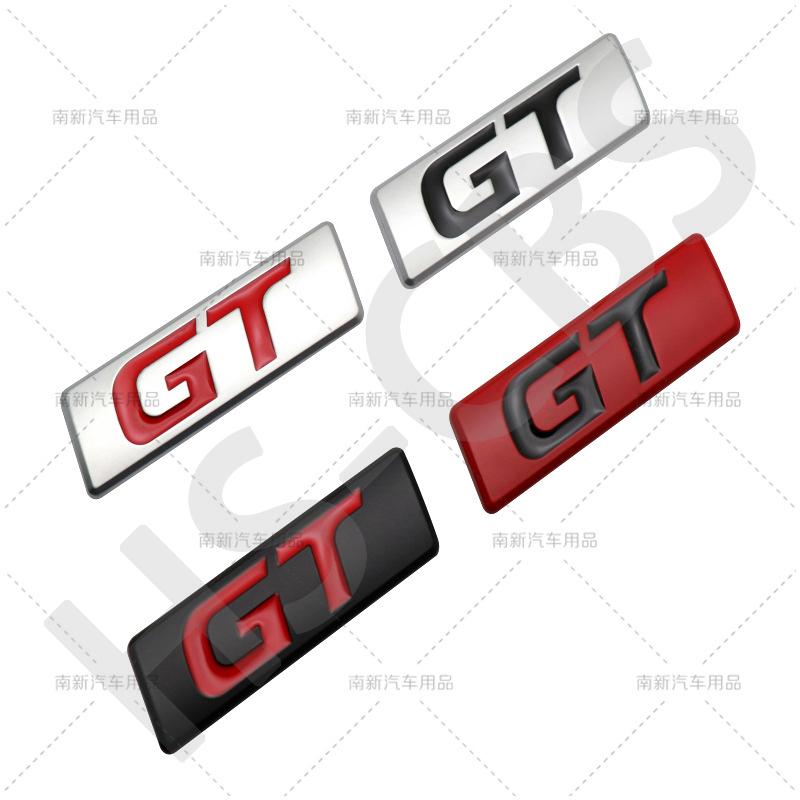 WDC5 1Pcs Metal 3D Car Rear Trunk GT Emblem Logo Auto Door Fender Badge Tailgate ogo GT Car Body Decorative Stickers Accessoires