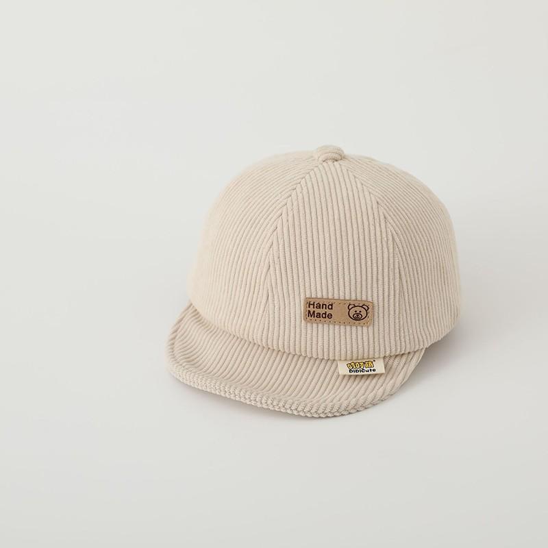 Весенняя вельветовая бейсболка для малышей, мальчиков и девочек, с мягким козырьком, для младенцев и малышей, регулируемая детская кепка с утиным язычком