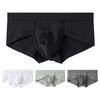 Мужские трусы из модальной ткани с высокой эластичностью, дышащее нижнее белье, U-образный дизайн, средняя талия, трусики для повседневной носки