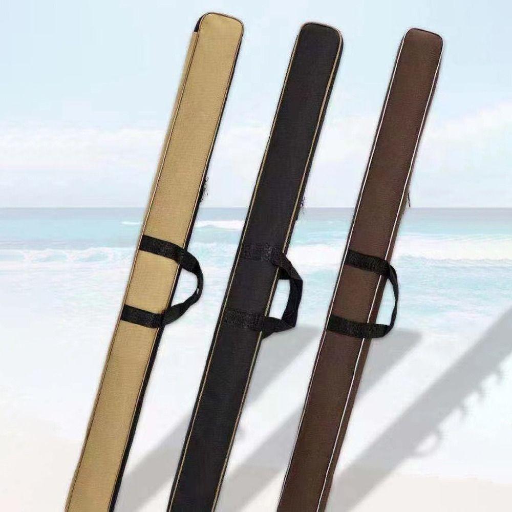 Hand Woven Handle Fishing Rod Case Storage Two Way Zipper Fishing Gear Bag  Storage Umbrella