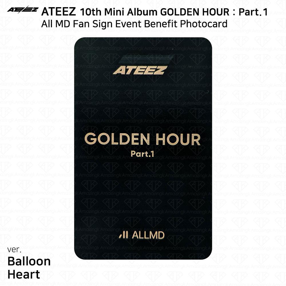 ATEEZ 10-й мини-альбом Golden Hour Part.1 Фотокарточка с фан-подписью ALL MD