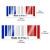 Made in France Flag Bar Code Car Stickers PVC Decal For Mini Cooper R55 R56 F54 F56 Nissan Navara NP300 Qashqai Juke Universal