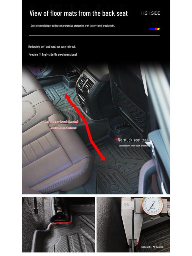 Ford EcoSport RHD TPE Waterproof Non-Slip Odorless Floor Mats: Eco-Friendly and Wear-Resistant.