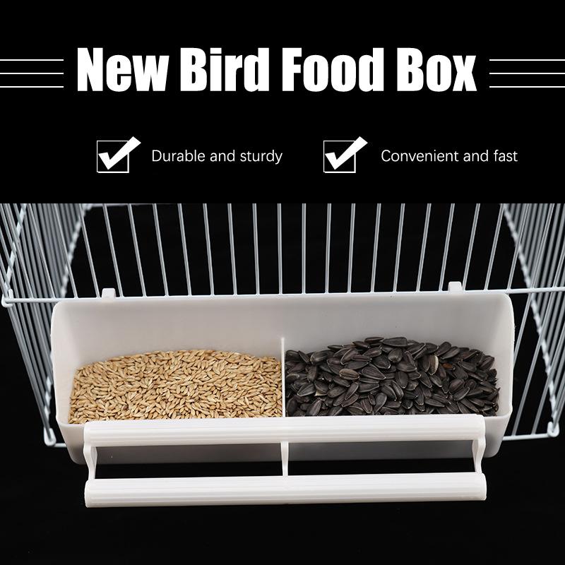 Попугай Птицы Подвесная миска для воды Попугай Белая кормушка Пластиковый контейнер для еды