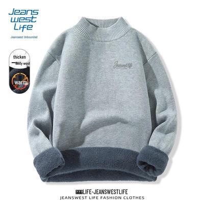 Мужской свитер Jeanswest с плюшевой подкладкой и воротником-стойкой