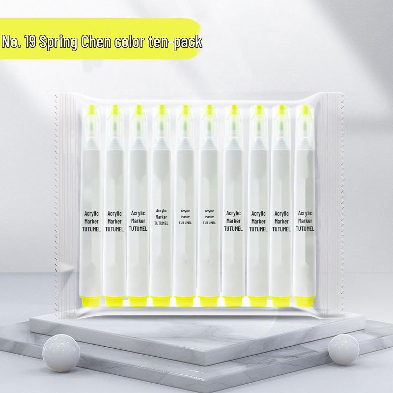 Набор водостойких художественных маркеров одного цвета, 36 штук - Черный, Белый, Красный непрозрачный - Идеально для детского рисования