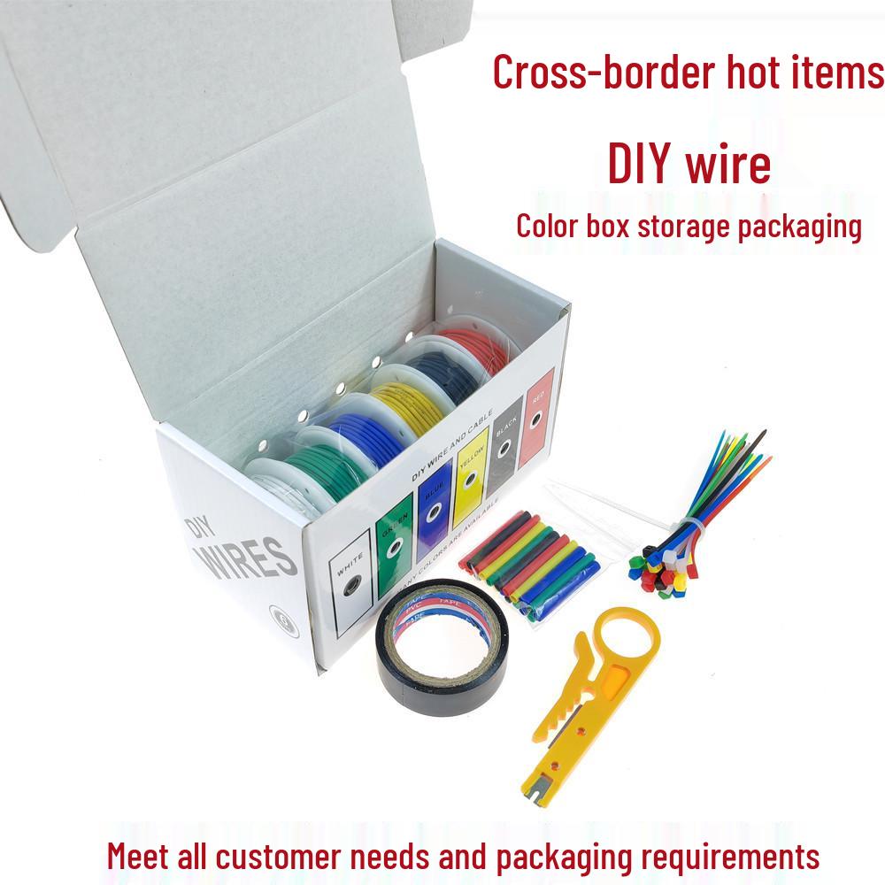 DIY Electronic PVC Wire 16AWG-30AWG, Tinned Pure Copper, Eco-Friendly Packaging