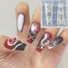 "3D Rose Skull Nail Art Silicone Mold, Floral Pattern DIY Manicure Tool, Transparent Template for Nail Art Decoration