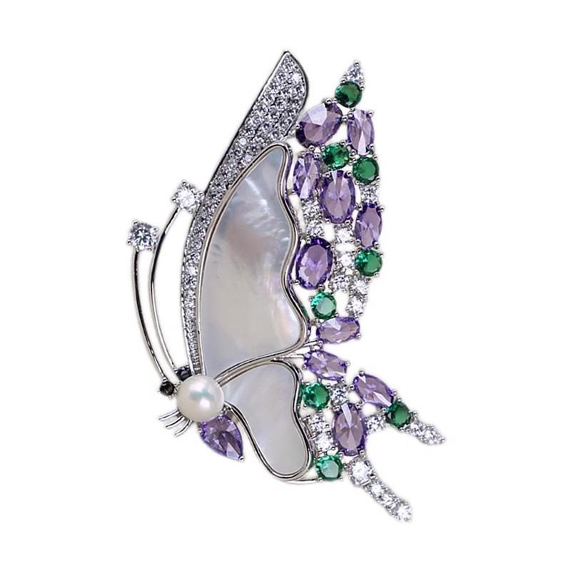 Butterfly Brooch, High-end and Luxurious Style, Crystal Brooch, Exquisite and Fashionable Pin