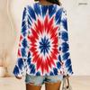Plus Size Women V Neck Long Sleeve Button Decor Loose Comfortable Fashion Casual Daily Ladies Blouse