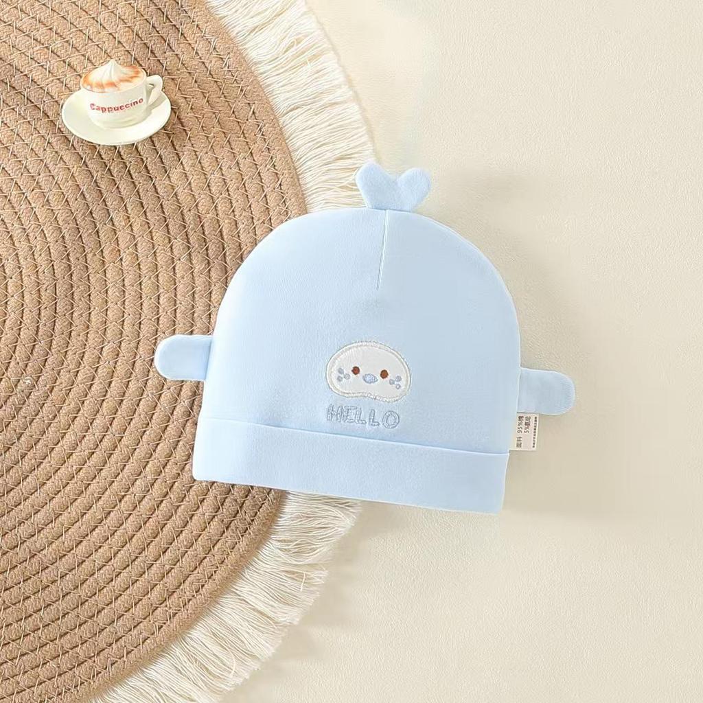 Pure Cotton Double Layer Newborn Hat for 0-3 Months, Suitable for Autumn/Winter