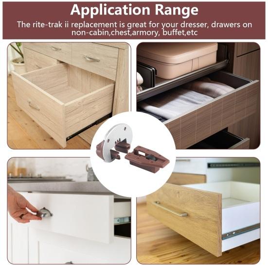 Сменный комплект направляющих для выдвижных ящиков комода Нержавеющая сталь Устойчивость к коррозии Высокая совместимость Простота установки Комплект направляющих для мебельных ящиков