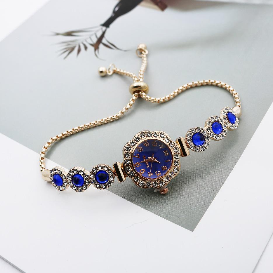 Женские часы Браслет из халцедона Часы на шнурке Свободная регулировка Легкая роскошь Темперамент Мода Кварцевые часы