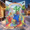 Game Rainbow Friends Pattern Blanket for Home Decoration, Bed, Sofa, Car Travel, Camping, Suitable for All Seasons, Birthday Christmas Gift