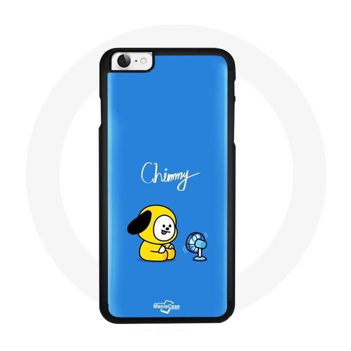 Coque pour Iphone 5 Bangtan BTS BT21 Chimmy Jimin Fond Bleu
