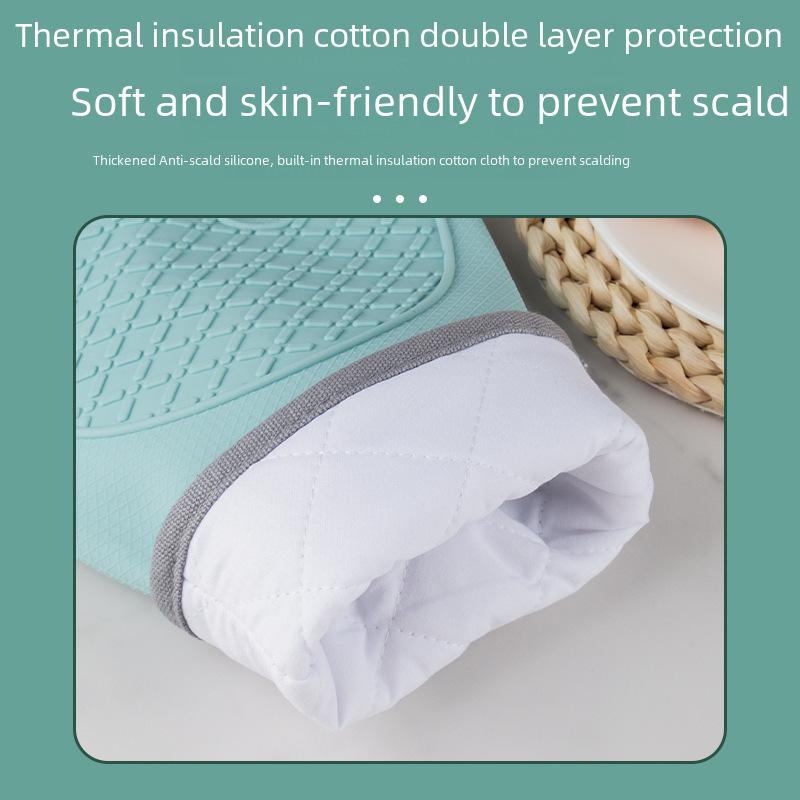 «Высокотемпературные силиконовые перчатки для выпечки, антиожоговые, толстые, пригодны для использования в микроволновой печи, 5 пальцев»