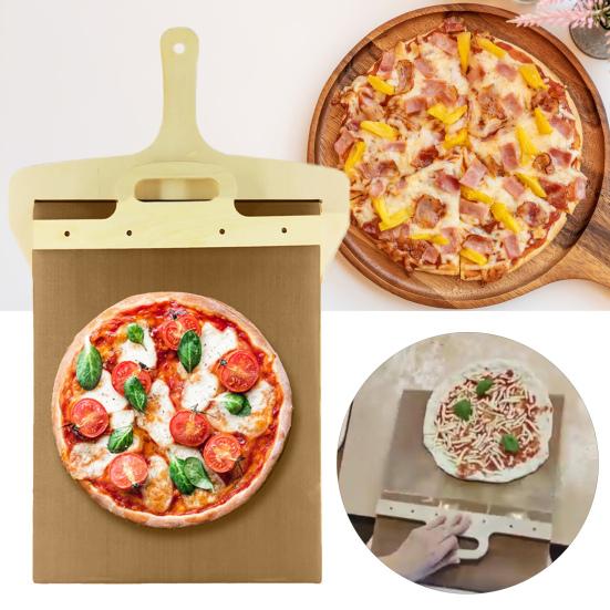 Sliding Pizza Peel with Hanging Hole Convenient Pizza Spatula Paddle Non-stick Pizza Shovel for Home Kitchen