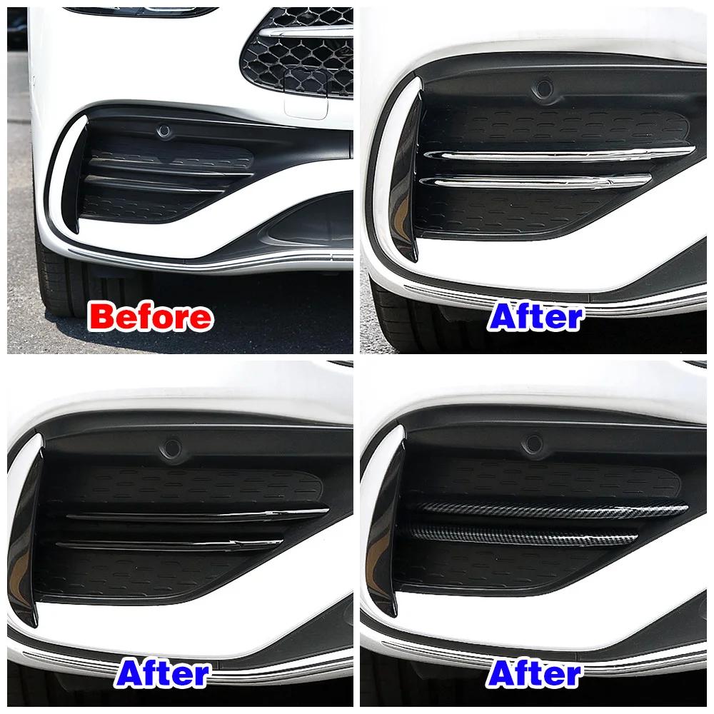 Для Mercedes Benz C Class W206 C200 C260 C300 2024 2024 автомобильная деталь ремонт передний бампер противотуманные фары крыло решетка отделка блестки наклейка
