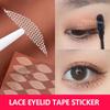 Вставить женскую двойную ленту для век, невидимые наклейки для глаз, кружевная сетка, наклейка для век, самоклеющееся волокно