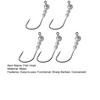 5 Pcs Barbed Fishing Hooks Bait Holder Hooks Freshwater Saltwater Fishing Hooks for Shrimp Lure Bass Carp Catfish Bait