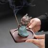 Wishing Dragon Line Incense Burner Creative Ceramic Zodiac Dragon King Incense Insertion Seat Zen Tea Ceremony Desktop Incense